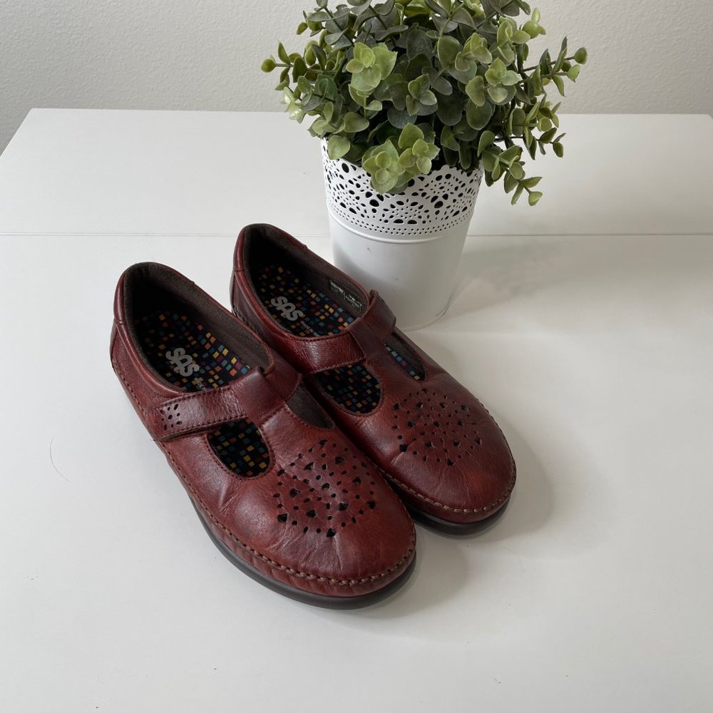 SAS Willow Slip On Mary Jane Loafer Walnut - Picture 2 of 13